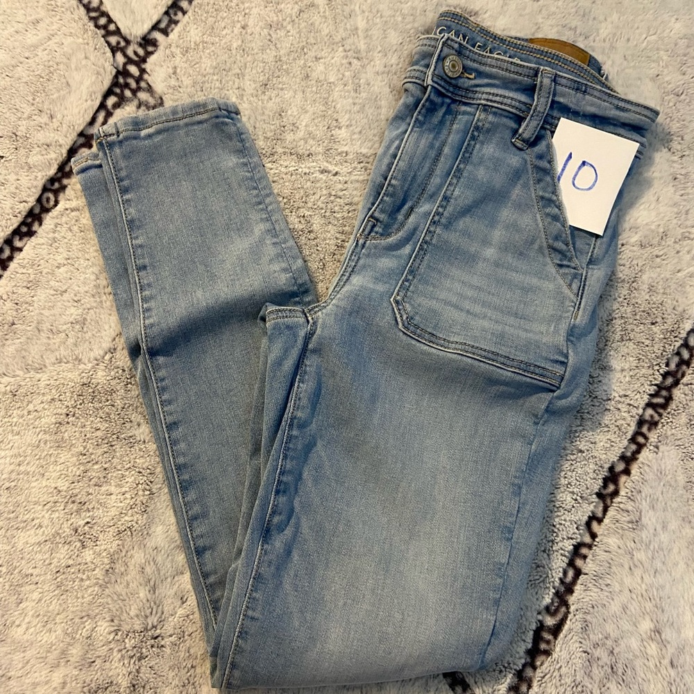 Women’s American Eagle Super Hi-Rise Jegging Crop, 6 Long